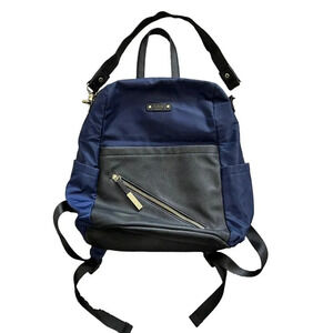 Tutilo New York Navy Vegan Contrast Nylon Backpack
